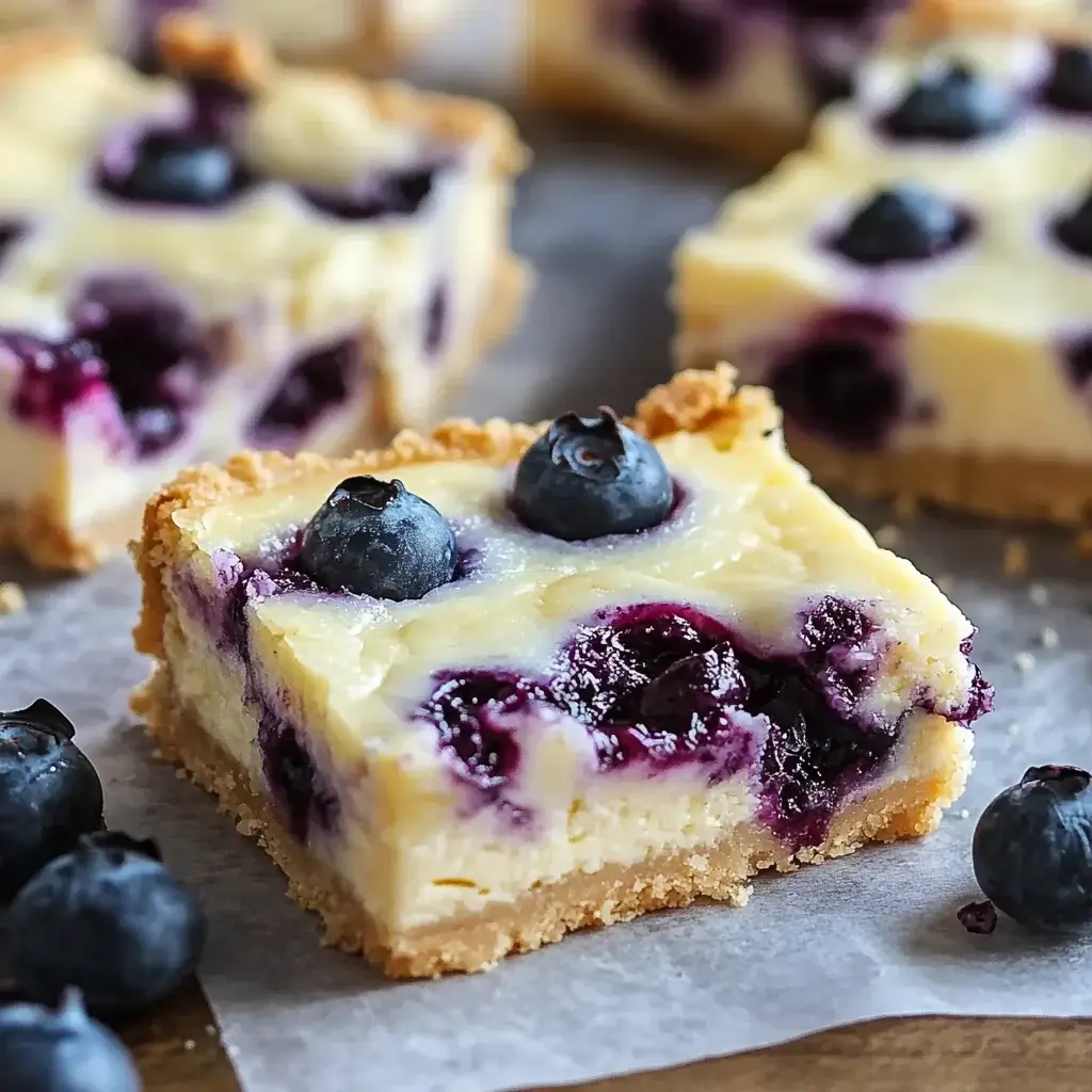 Zesty Lemon Blueberry Cheesecake Bars You Can Make Ahead