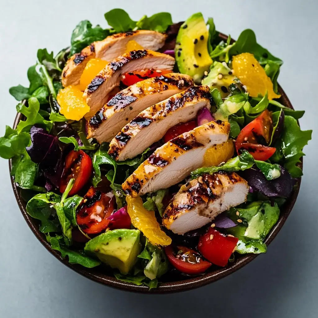 Grilled Chicken Salad with Avocado and Citrus Dressing delights!