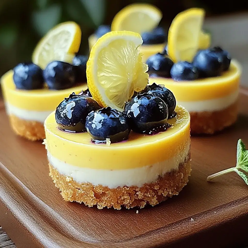 Mini Lemon Blueberry Cheesecakes: Indulge in Blissful Bites!