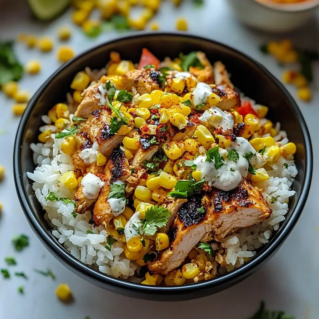 Street Corn Chicken Rice Bowl: A Flavorful Delight!