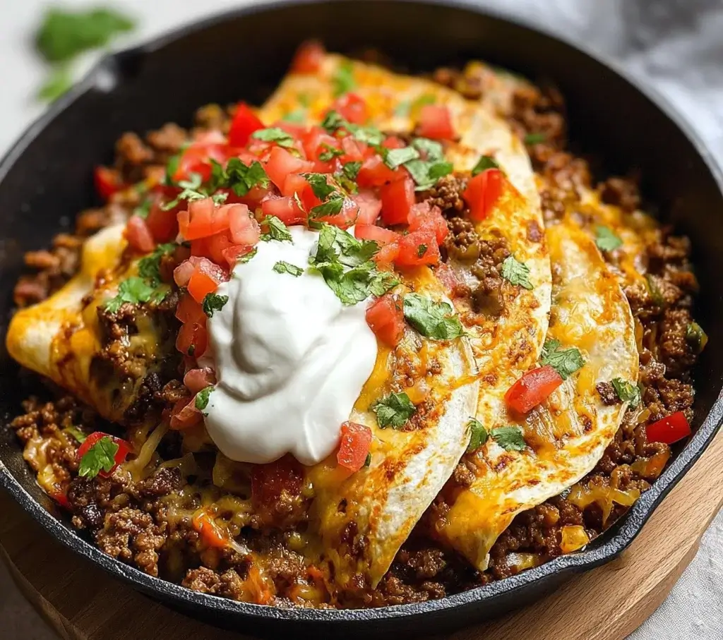 Beefy Burrito Skillet: A Flavorful One-Pan Delight!