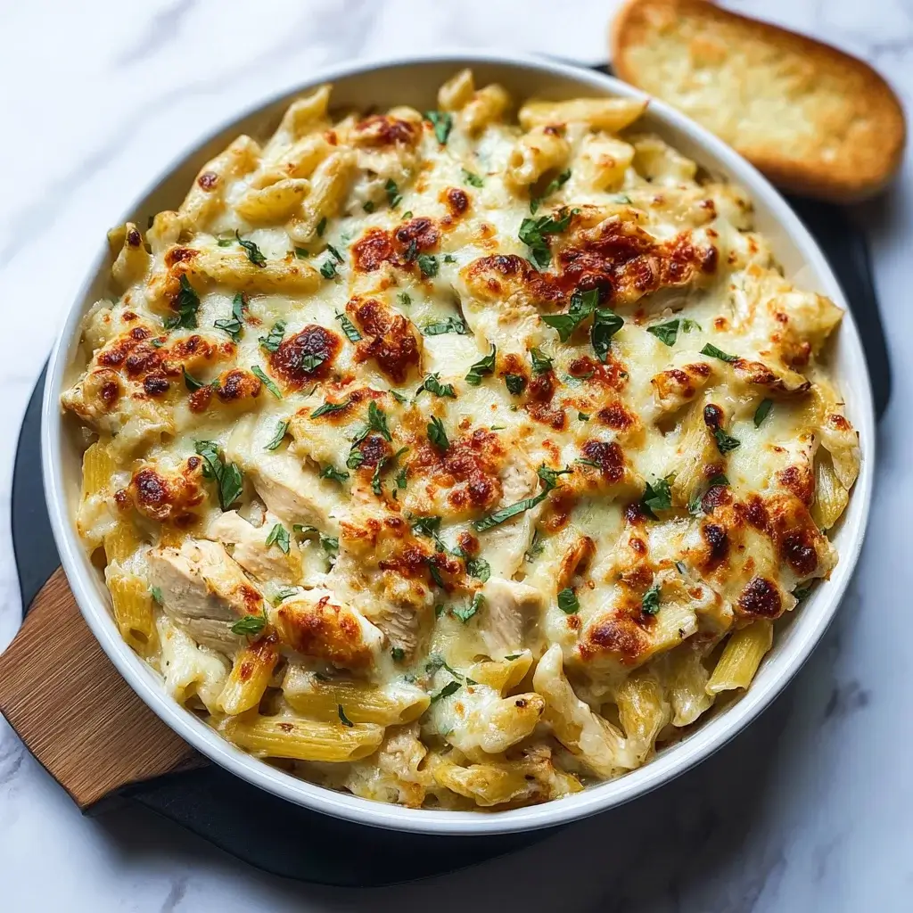 Creamy Chicken Mozzarella Pasta Bake: A Delightful Dish!