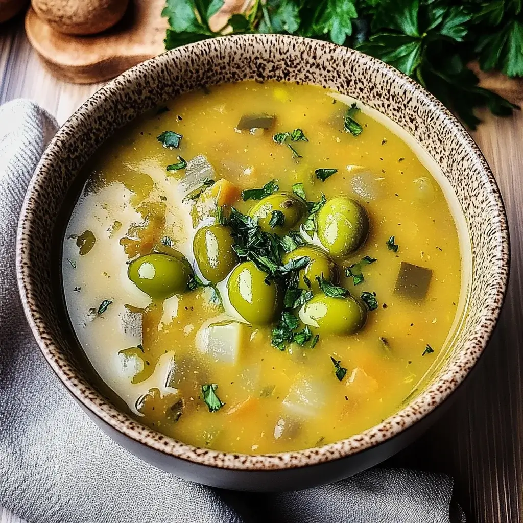 Creamy Green Olive Soup: A Rich and Cozy Delight!