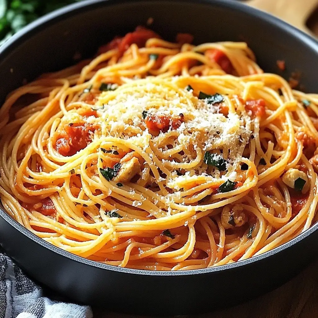 One-Pot Garlic Parmesan Spaghetti is a must-try dish!