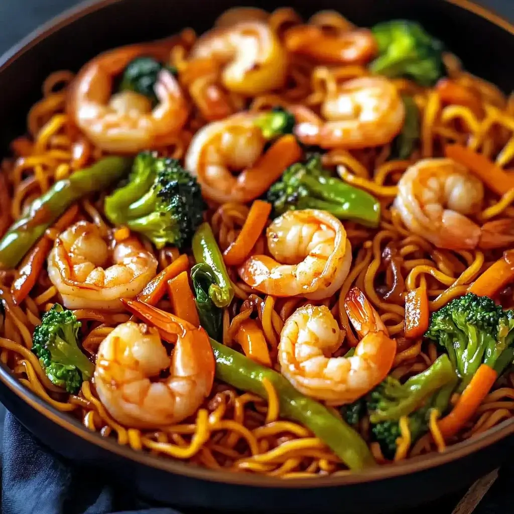 Shrimp and Vegetable Stir-Fry with Noodles: A Quick Delight