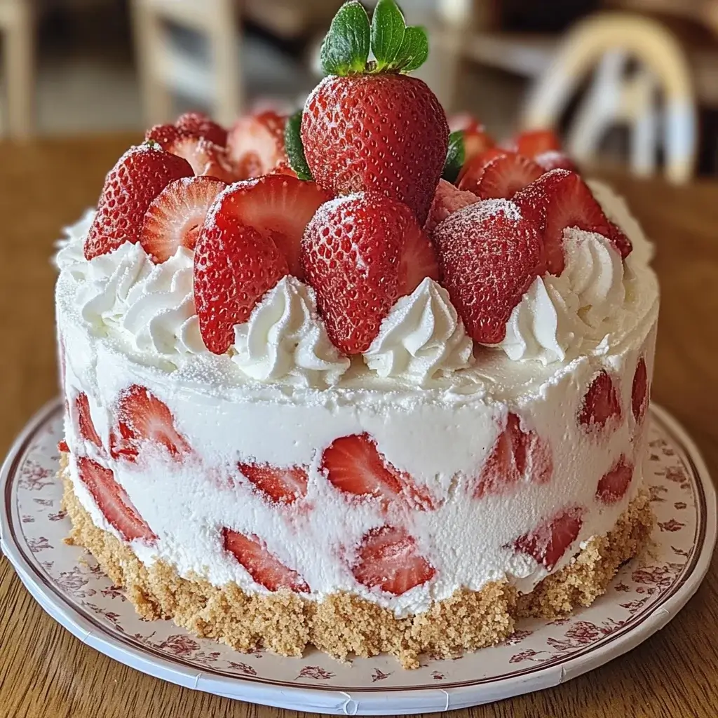 Strawberry Shortcake Ice Cream Cake is a must-try delight!