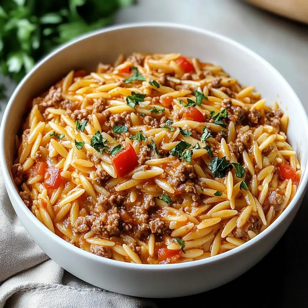 One-Pot Ground Beef Orzo: Easy, Delicious Dinner Recipe!