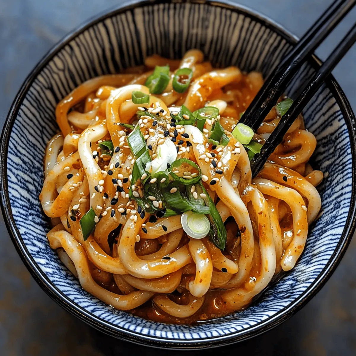 Chili Garlic Udon Noodles