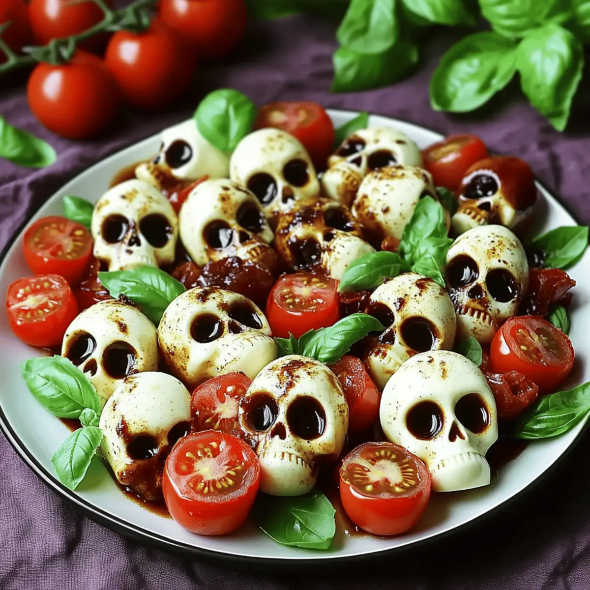 Skull Caprese Salad Delight