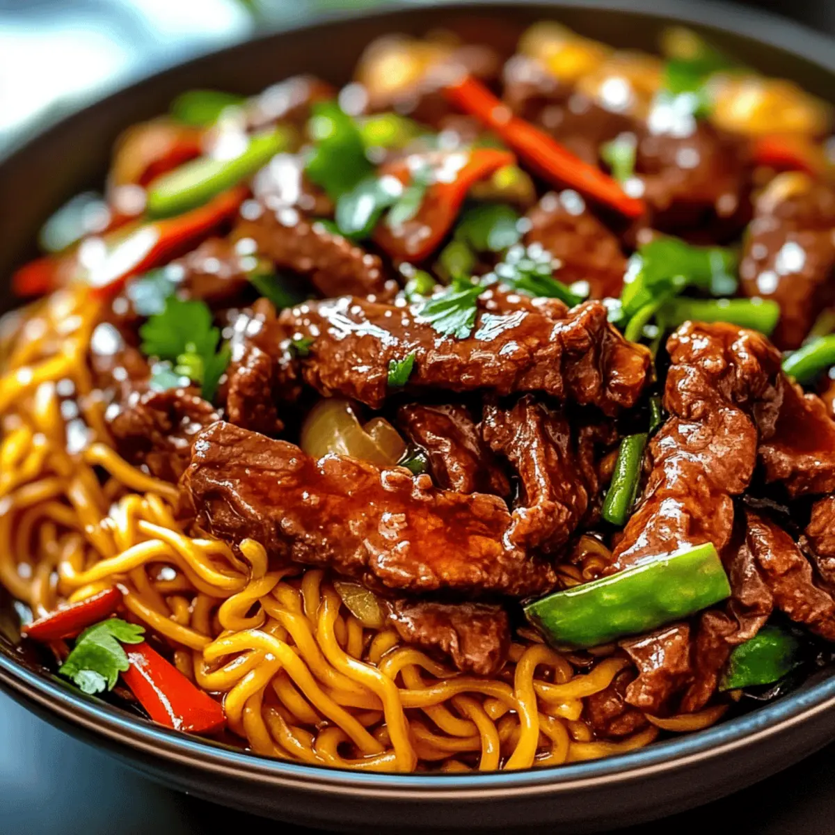 Sticky Beef Noodles