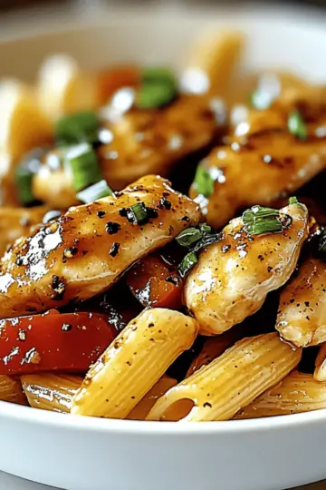 Sweet and Spicy Honey Pepper Chicken Pasta
