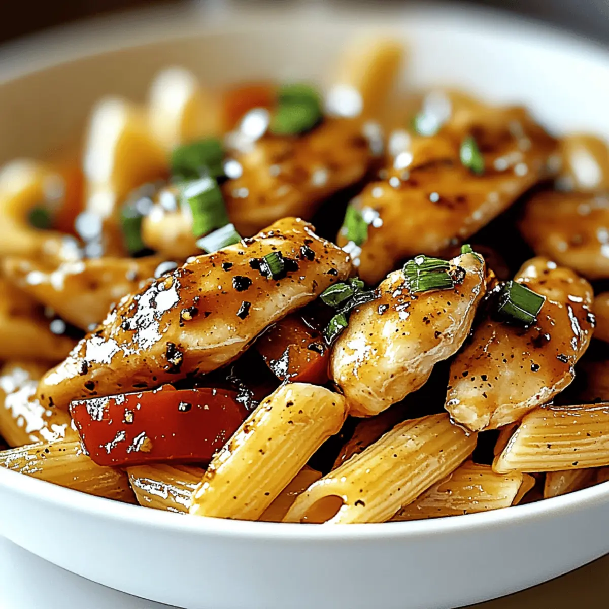 Sweet and Spicy Honey Pepper Chicken Pasta