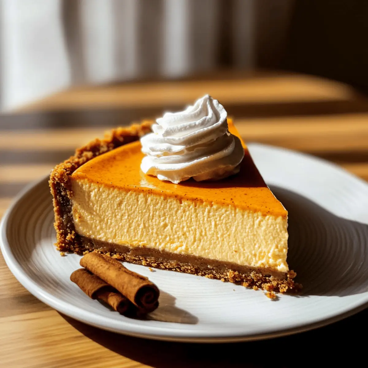 Easy Pumpkin Cheesecake with Gingersnap Crust
