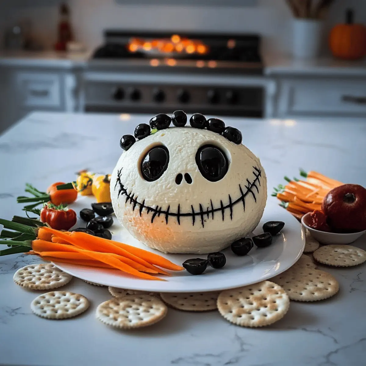 Skellington Cheese Ball Appetizer