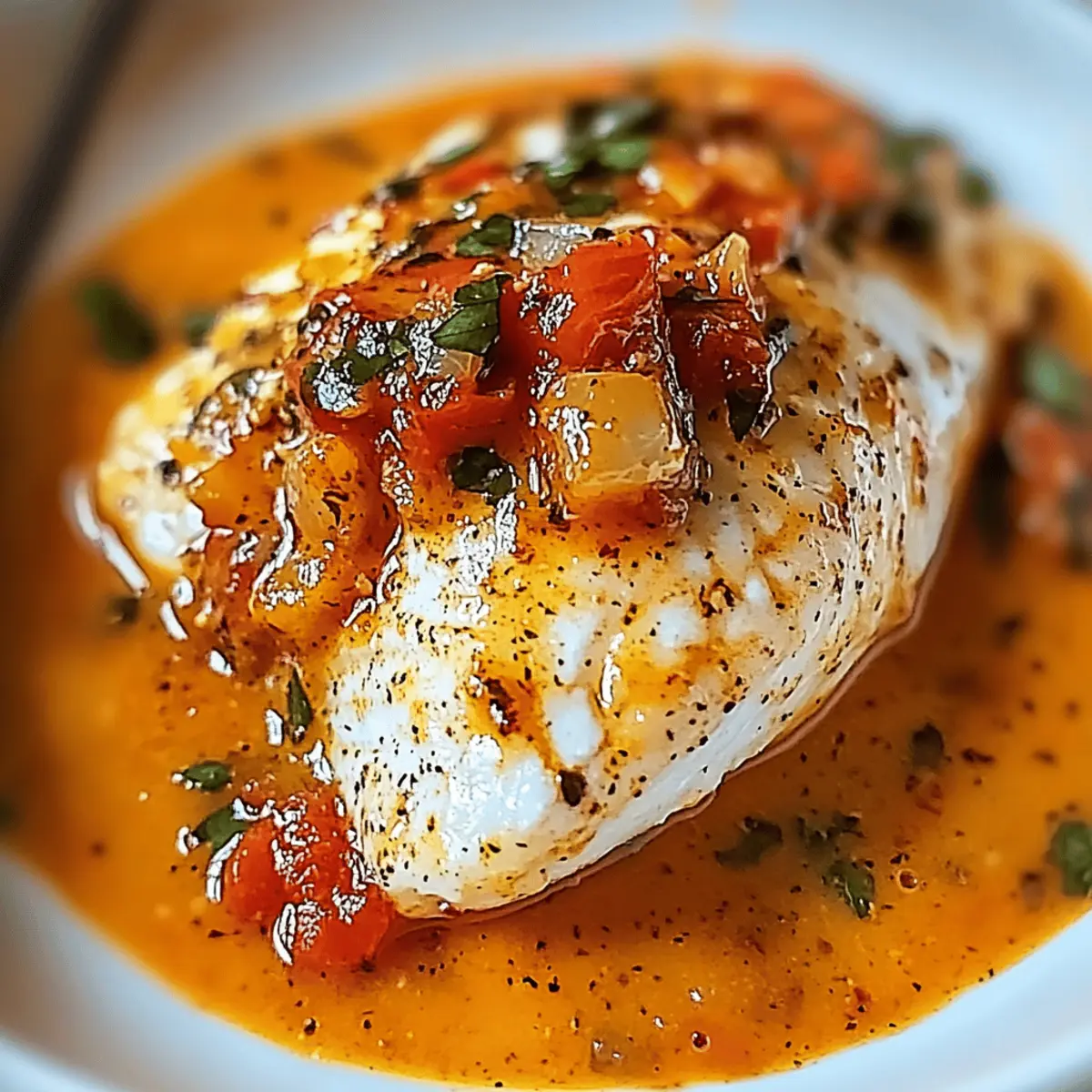 Tilapia in Roasted Pepper Sauce