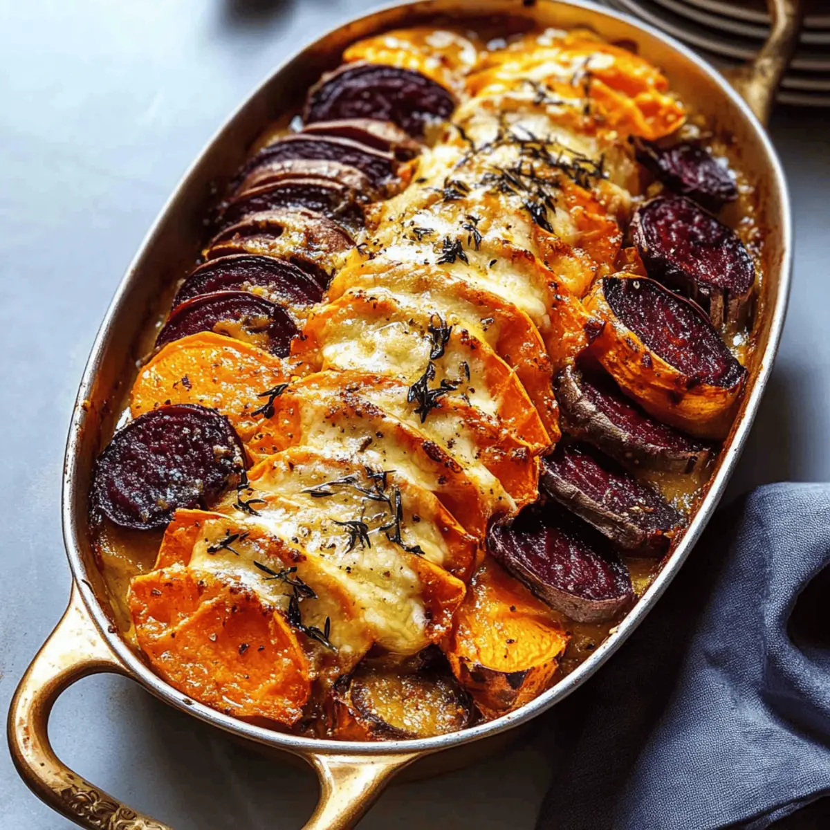 Cheesy Root Vegetable Gratin
