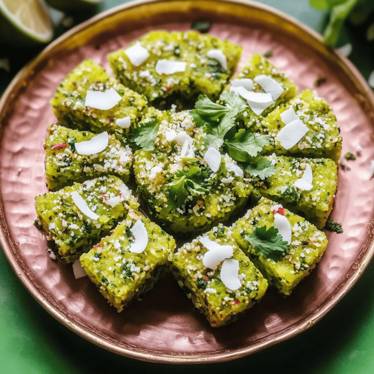 Fluffy Sprouts Dhokla