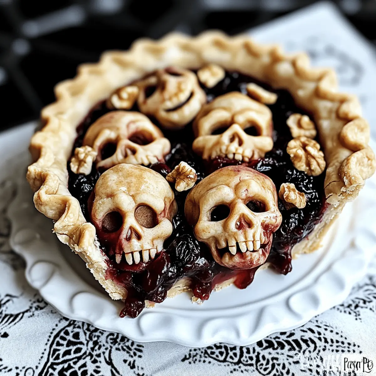 Halloween Shrunken Heads Pie