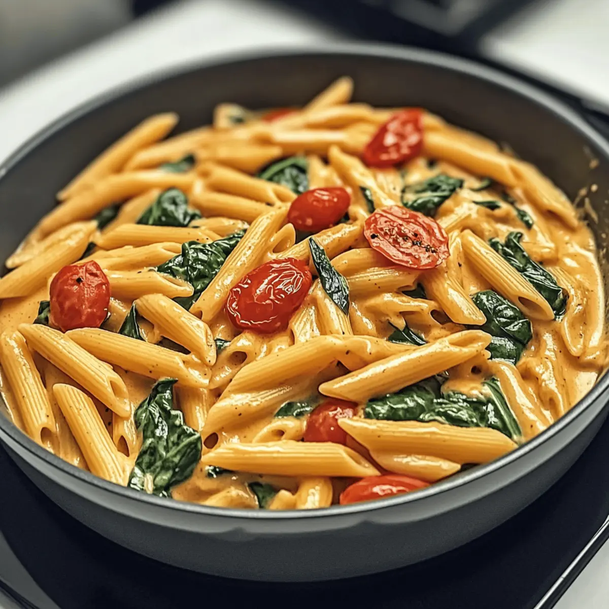 One-Pot Spinach Tomato Pasta