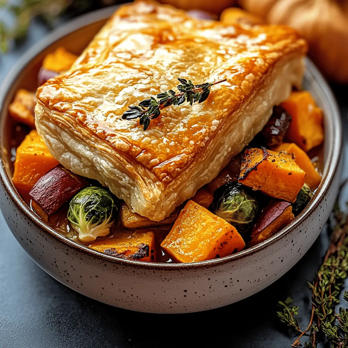 Roasted Autumn Vegetable Pot Pies