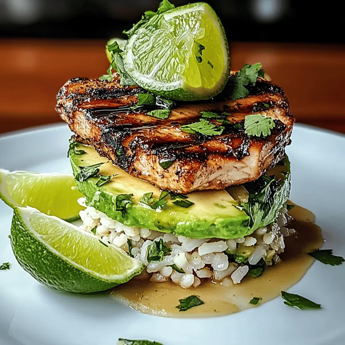 Savor Honey Lime Chicken & Avocado Rice Stack