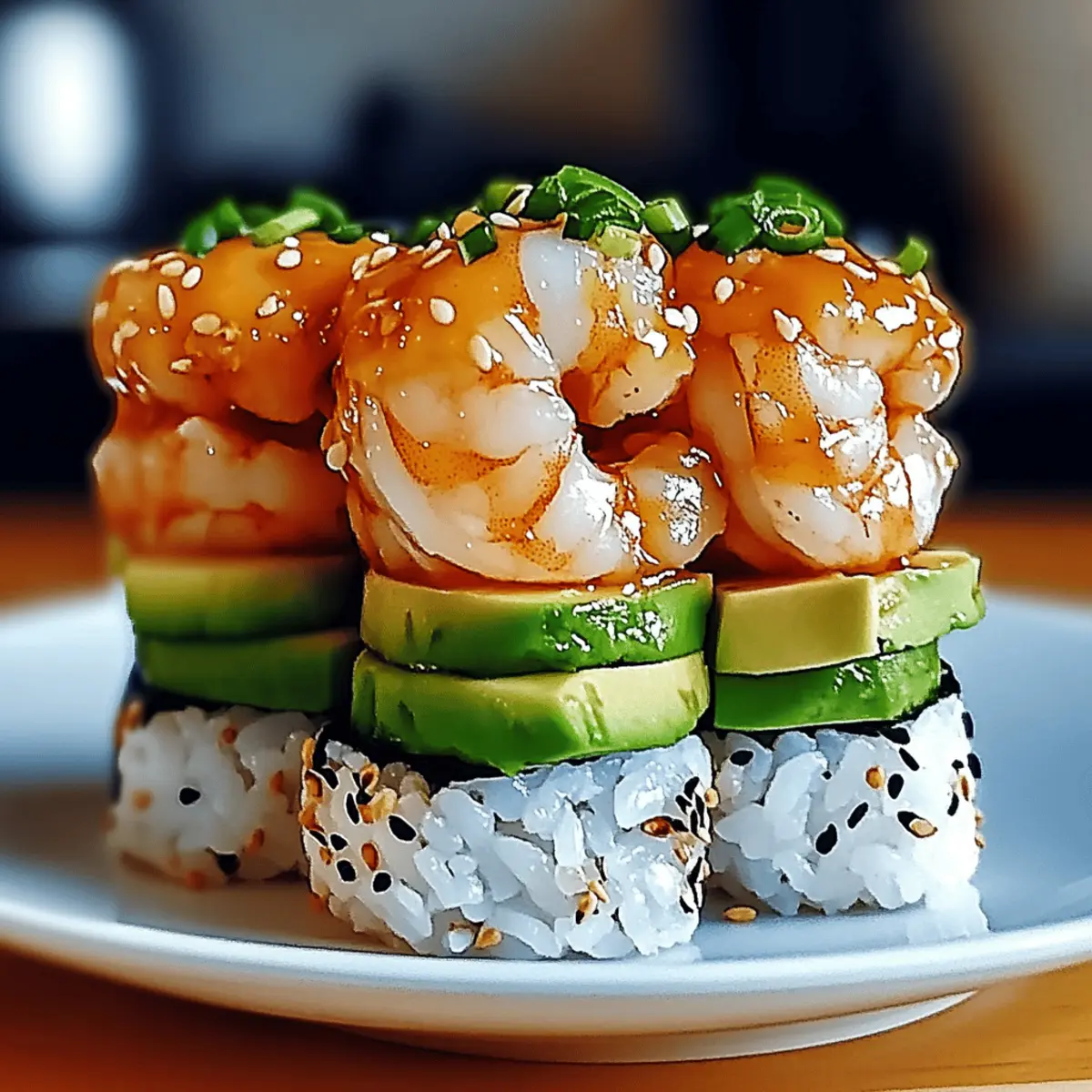 Spicy Shrimp Sushi Stacks