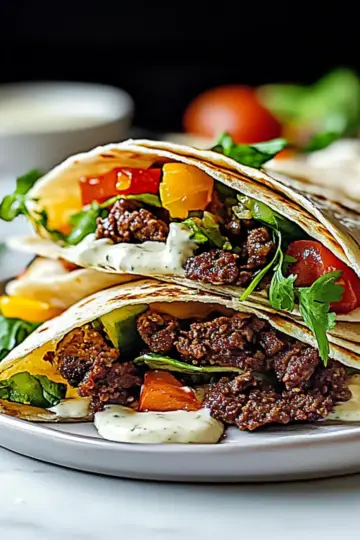 Crunchy Beef Tortilla Folded Wrap