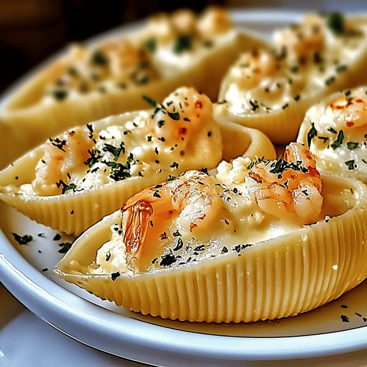 Creamy Seafood Stuffed Shells