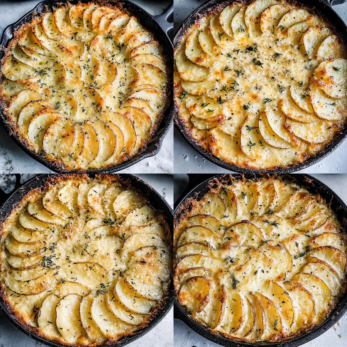 Crispy Parmesan and Gruyere Potato Gratin