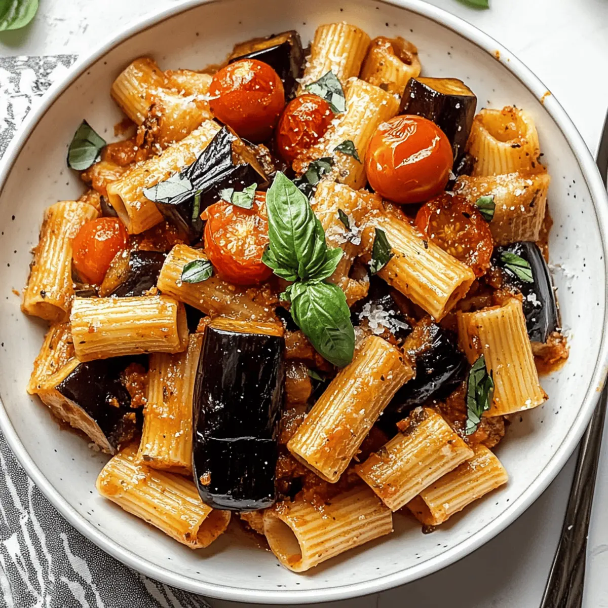 Delicious Roasted Eggplant Pasta