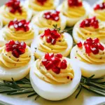 Festive Christmas Deviled Eggs with Pomegranate Twist