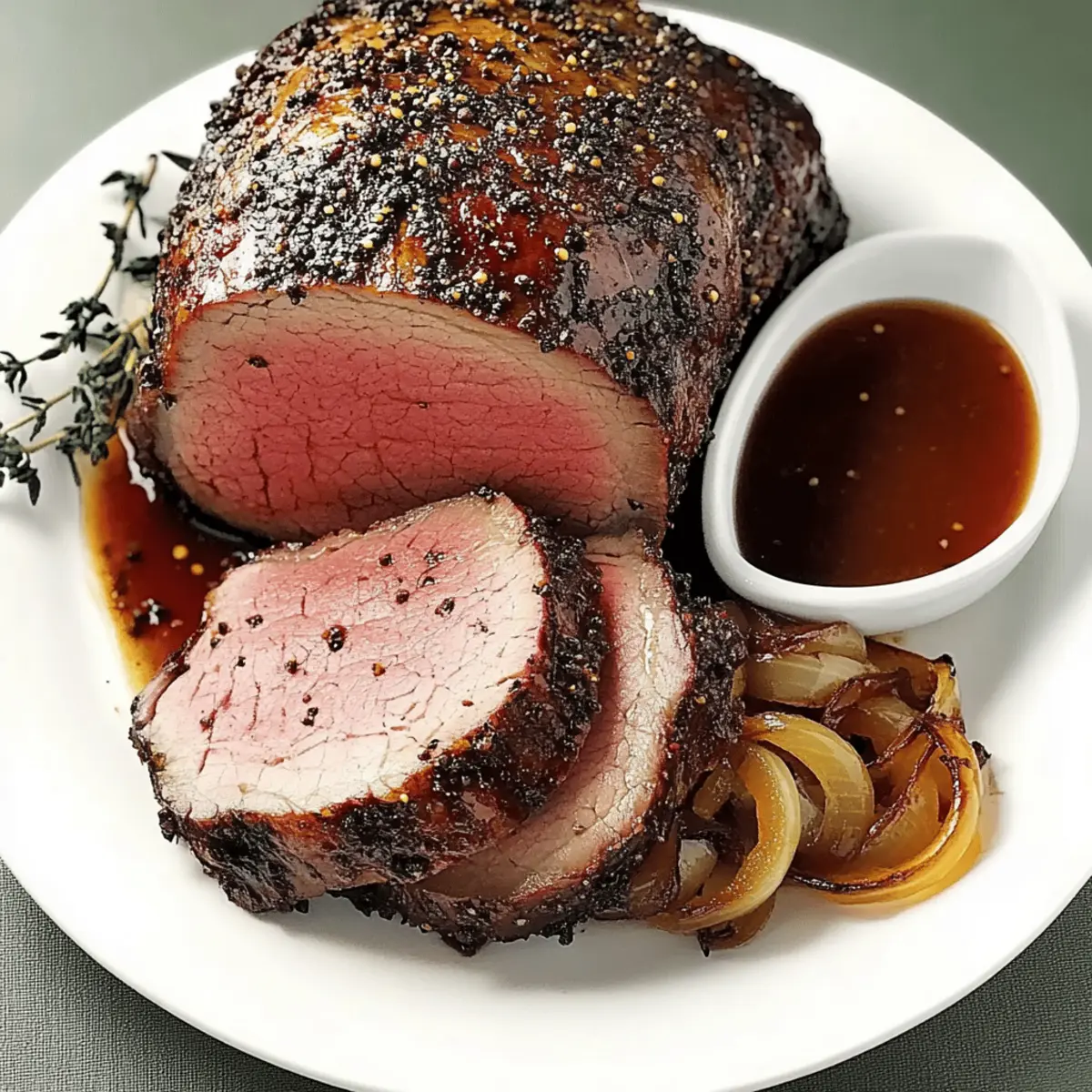Savory Peppercorn Beef Top Loin Roast