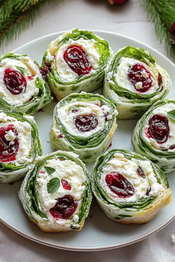 Tasty Christmas Cranberry Pinwheels