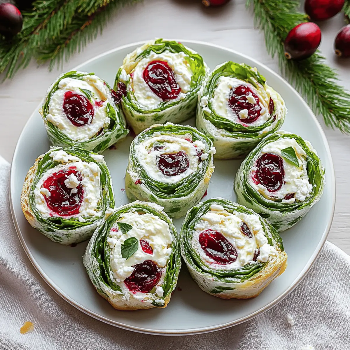 Tasty Christmas Cranberry Pinwheels
