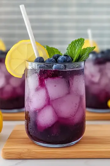 Refreshing Blueberry Jam Seltzer