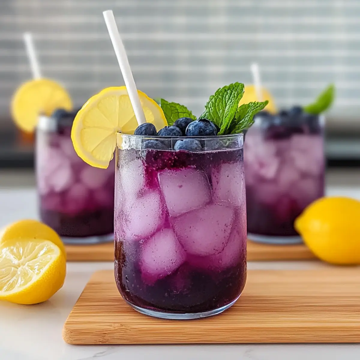 Refreshing Blueberry Jam Seltzer