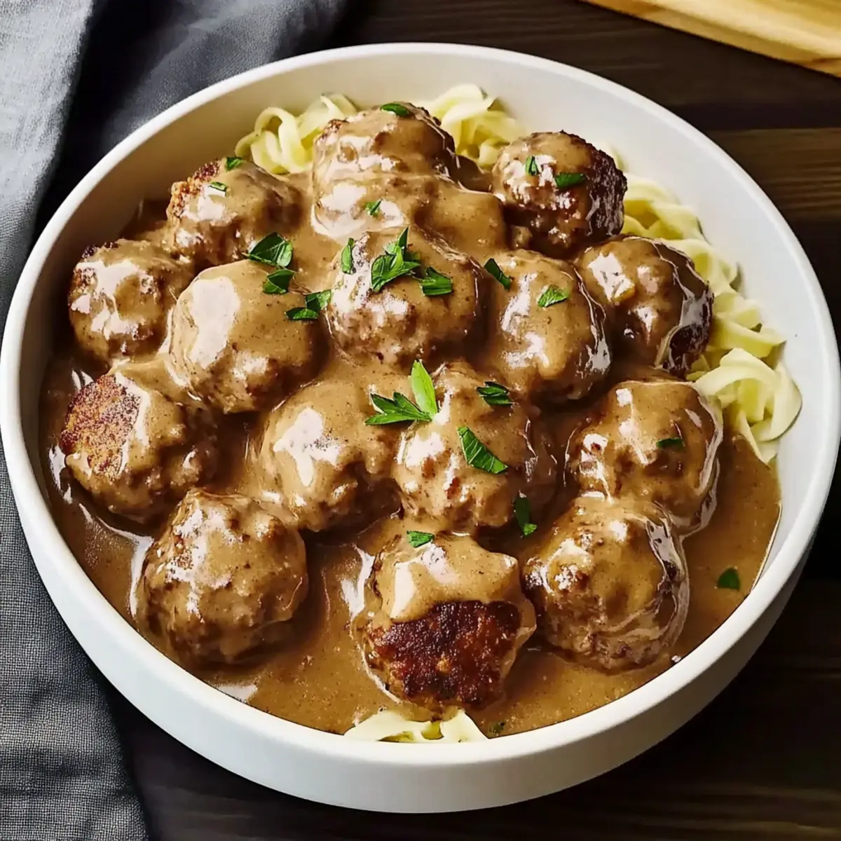Hearty Meatballs and Gravy