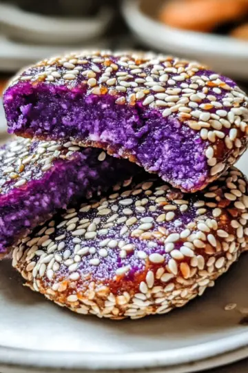 Crispy Purple Sweet Potato Cakes