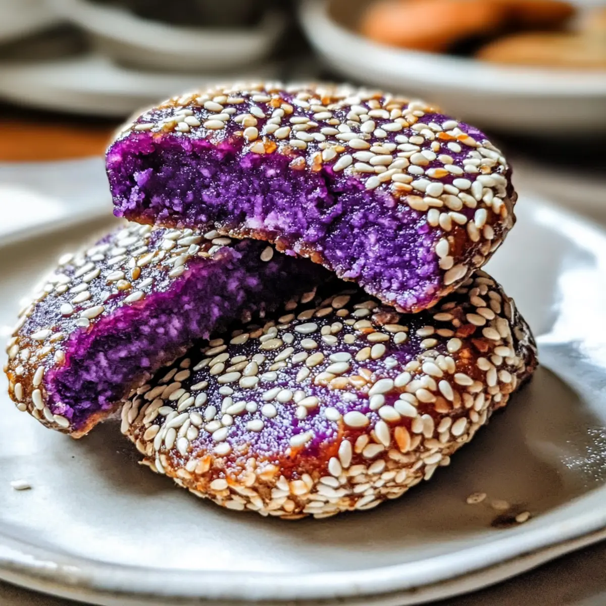 Crispy Purple Sweet Potato Cakes
