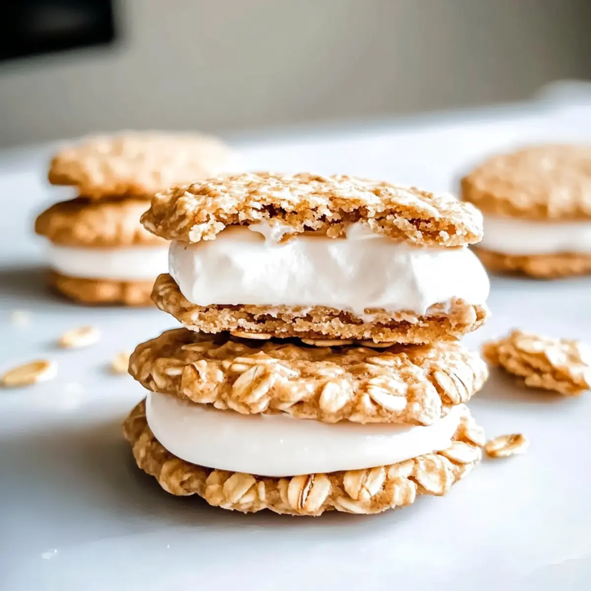 Decadent Mini Whiskey Oatmeal Cream Pies