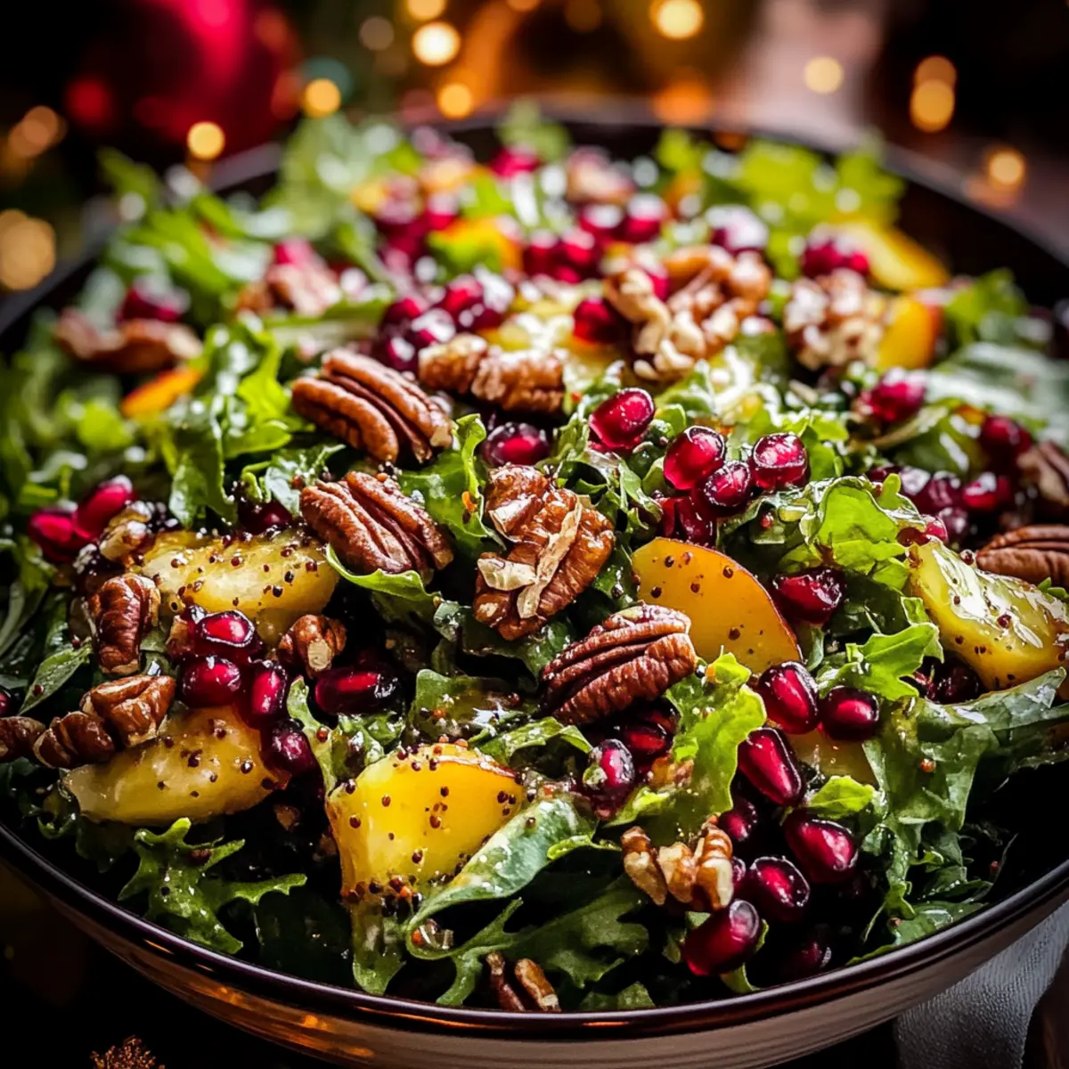 Christmas Salad with Honey Mustard Dressing