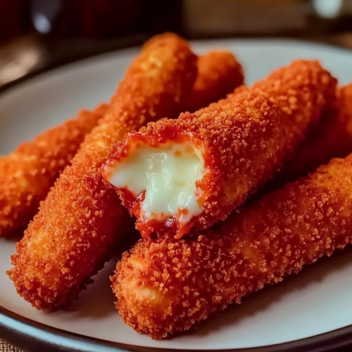 Spicy Hot Cheeto Mozzarella Sticks