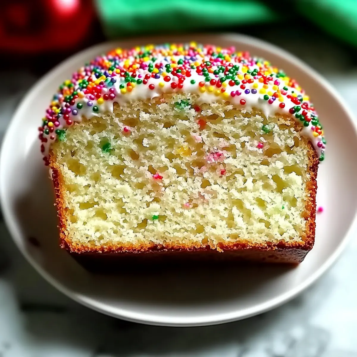 Delightful Christmas Sprinkle Buttermilk Bread