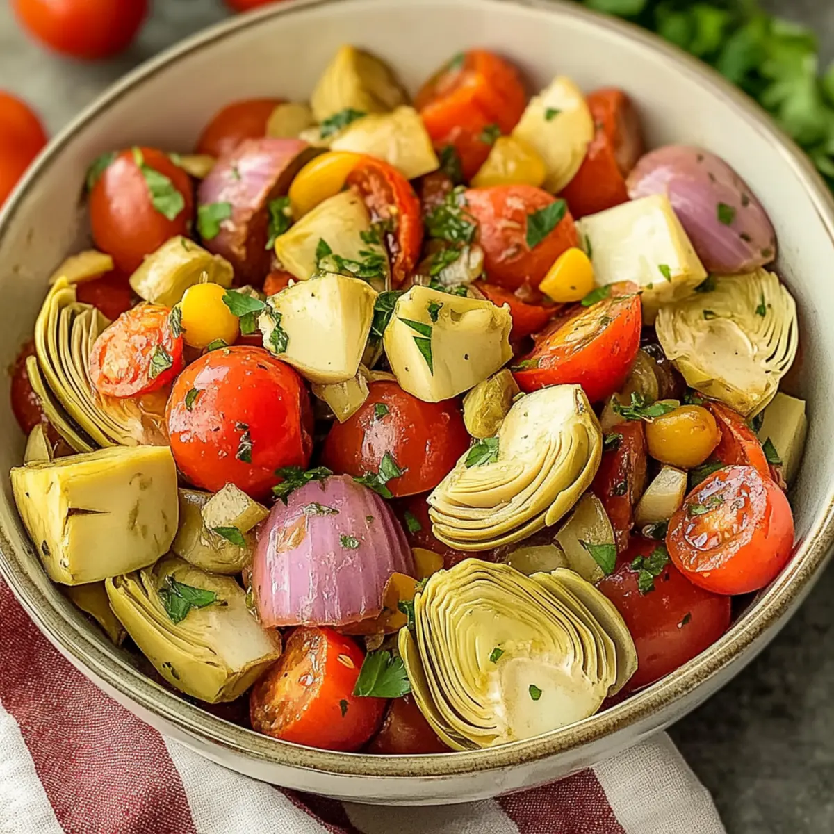 Tuscan Artichoke Tomato Salad