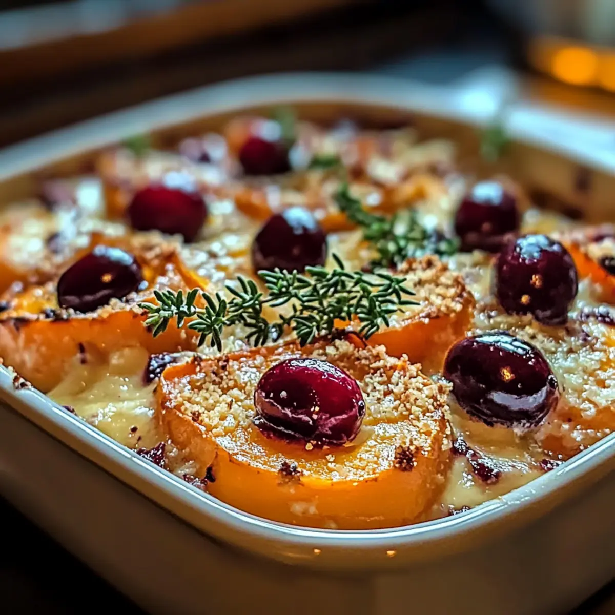 Cozy Up with Sweet Potato Cranberry Gratin