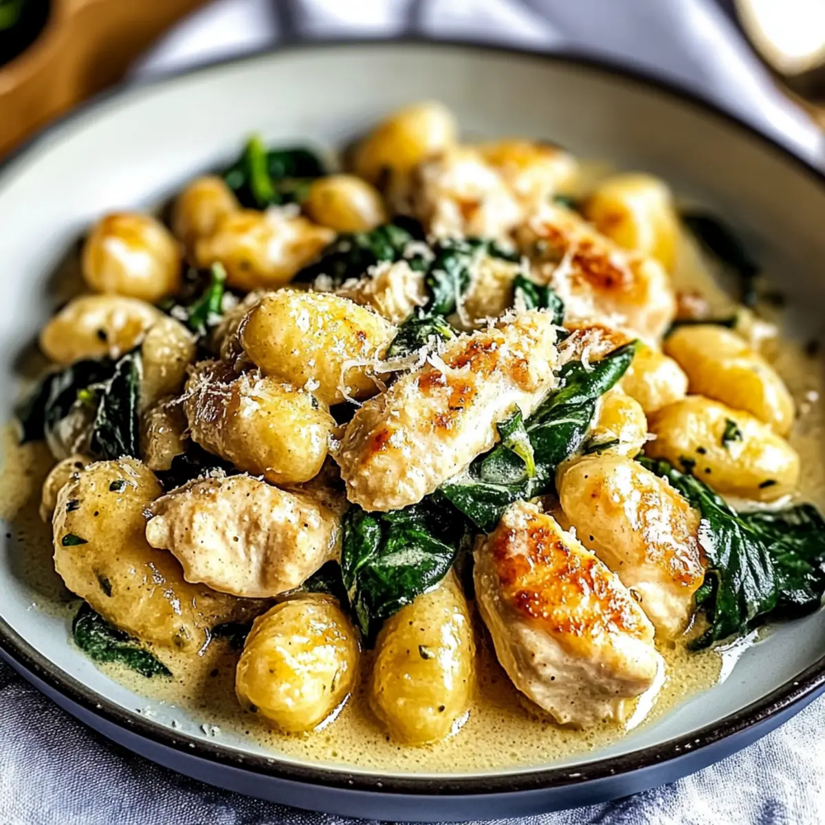 Garlic Chicken Gnocchi Skillet