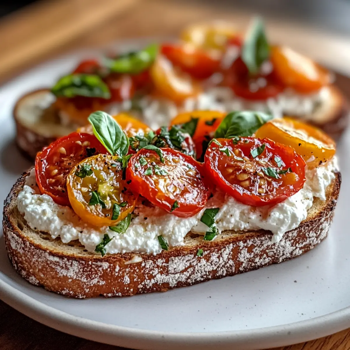 5-Ingredient Ricotta and Tomato Sourdough Toast