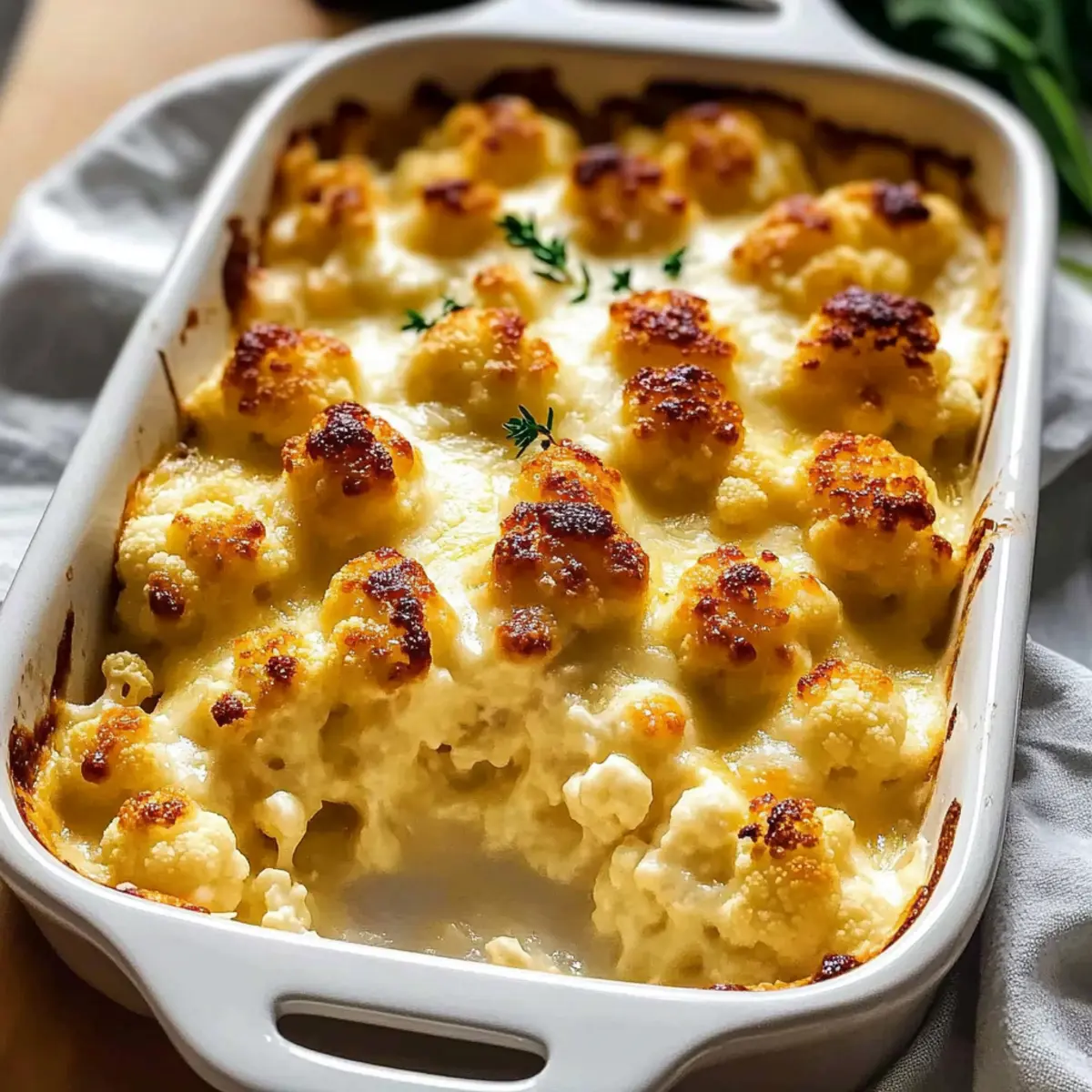 Creamy Cauliflower Cheese Bake