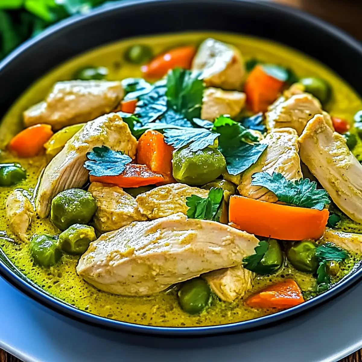Delicious Green Thai Chicken Coconut Curry