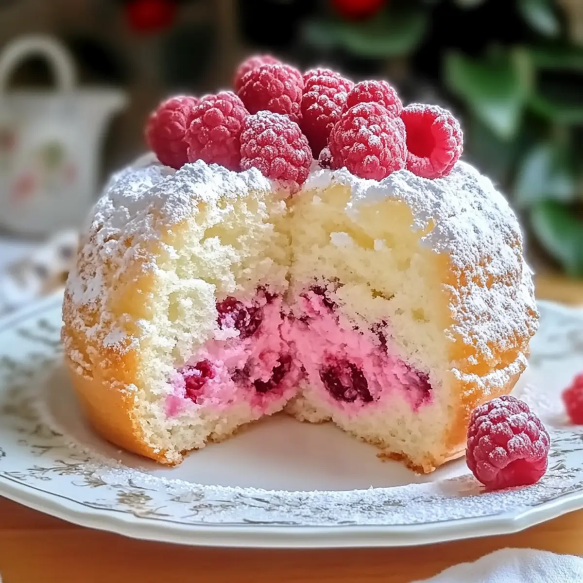 Deliciously Light Raspberry Angel Food Cake